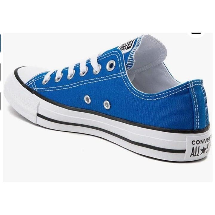 Converse Blue Low-Top Chuck Taylor Sneakers White Toe Cap women Size 4 - Thumbnail 3