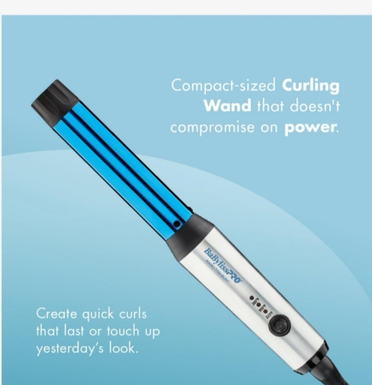 Nano Titanium 1" Compact Curling Wand - Image 1