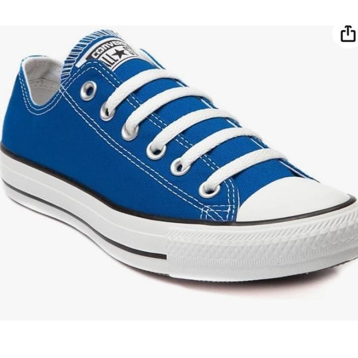 Converse Blue Low-Top Chuck Taylor Sneakers White Toe Cap women Size 4 - Image 1