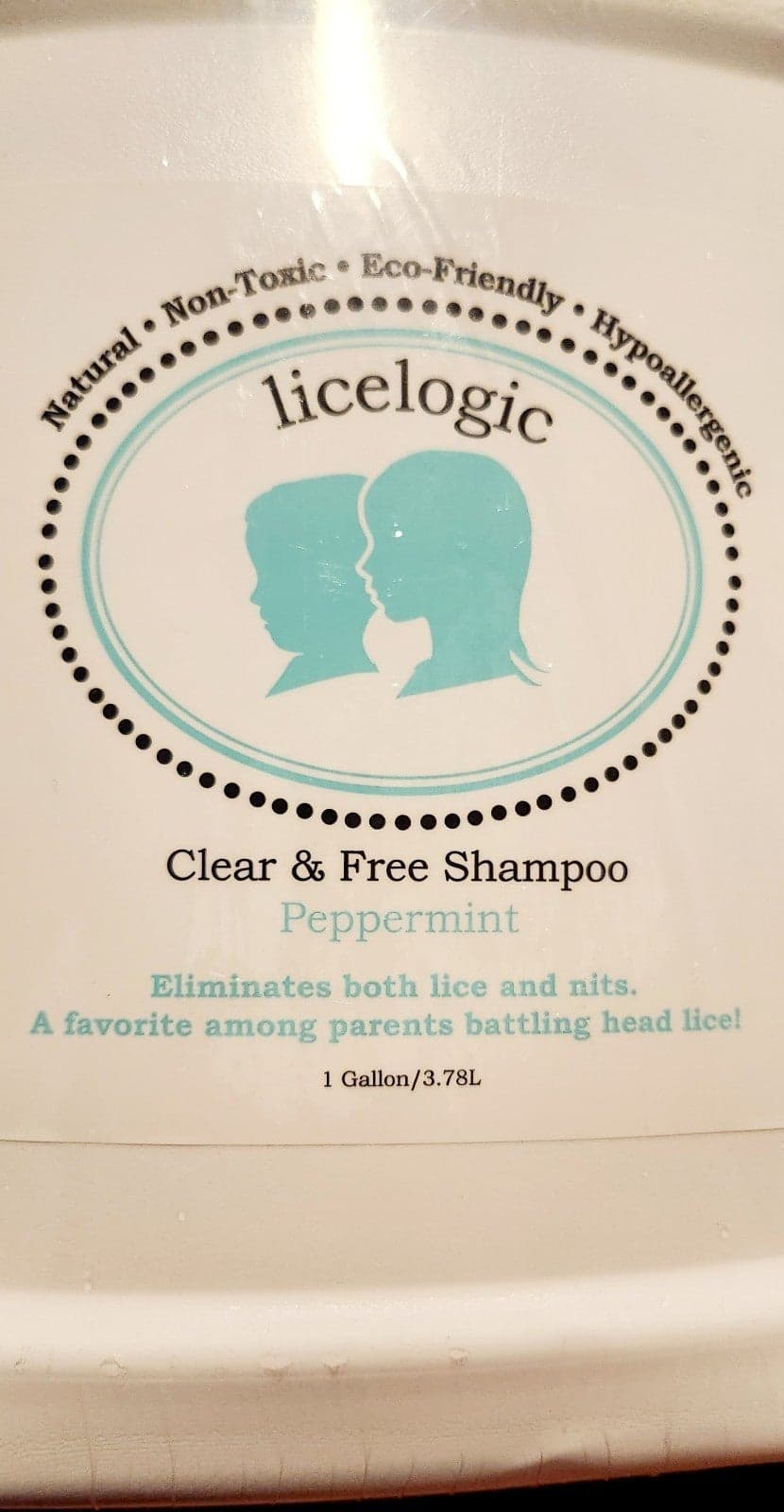 Licelogic Clear & Free Peppermint Head Lice Shampoo Non Toxic Gallon Size Sealed - Thumbnail 6