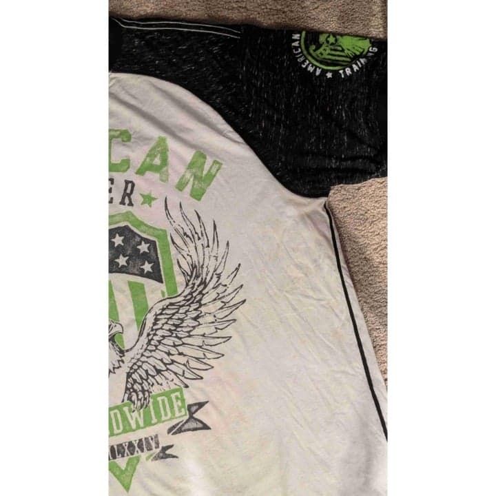 American Fighter White Graphic Crew Neck Short Sleeve T Shirt 3XL - Thumbnail 3