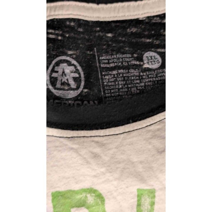 American Fighter White Graphic Crew Neck Short Sleeve T Shirt 3XL - Thumbnail 5