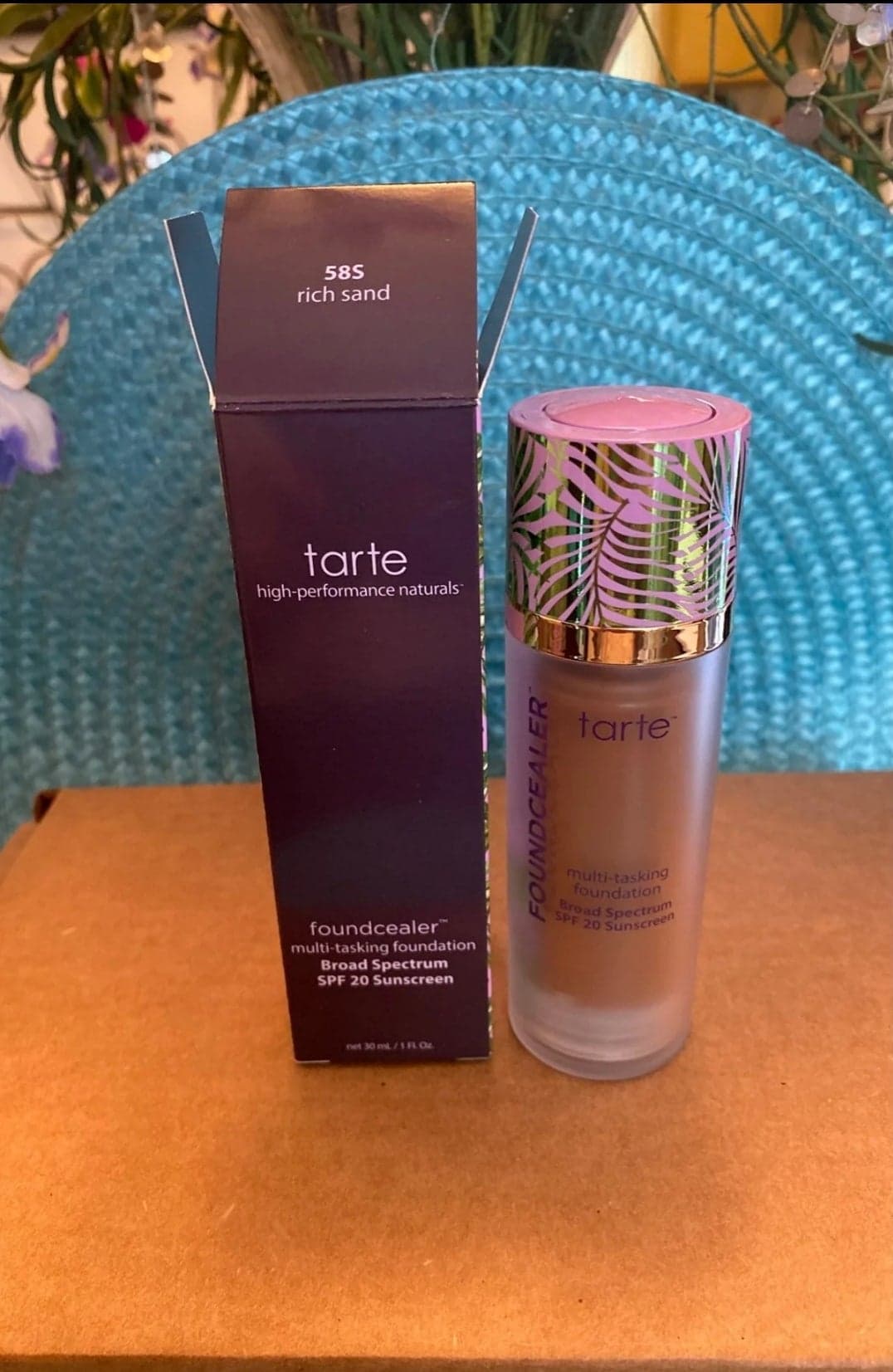 Tarte Babassu Foundcealer Skincare Foundation 58S Rich Sand. - Image 1