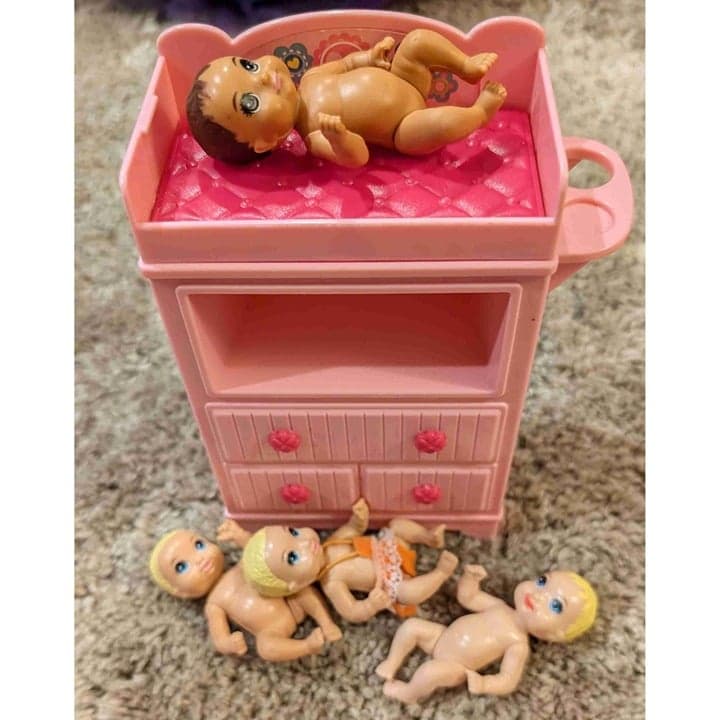 Mattel Barbie Babysitter Career Toy Set With Baby Dolls Accessories - Image 1