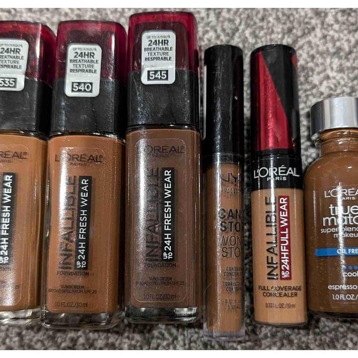 Large lot of great brands of Dark Foundation & Concealer A Must-have. - Thumbnail 4