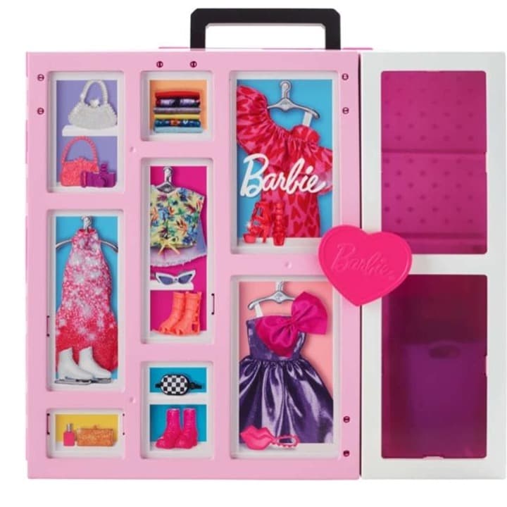Mattel Barbie Dream Closet Fashion Beauty Playset Rotating Rack Accessories - Thumbnail 2