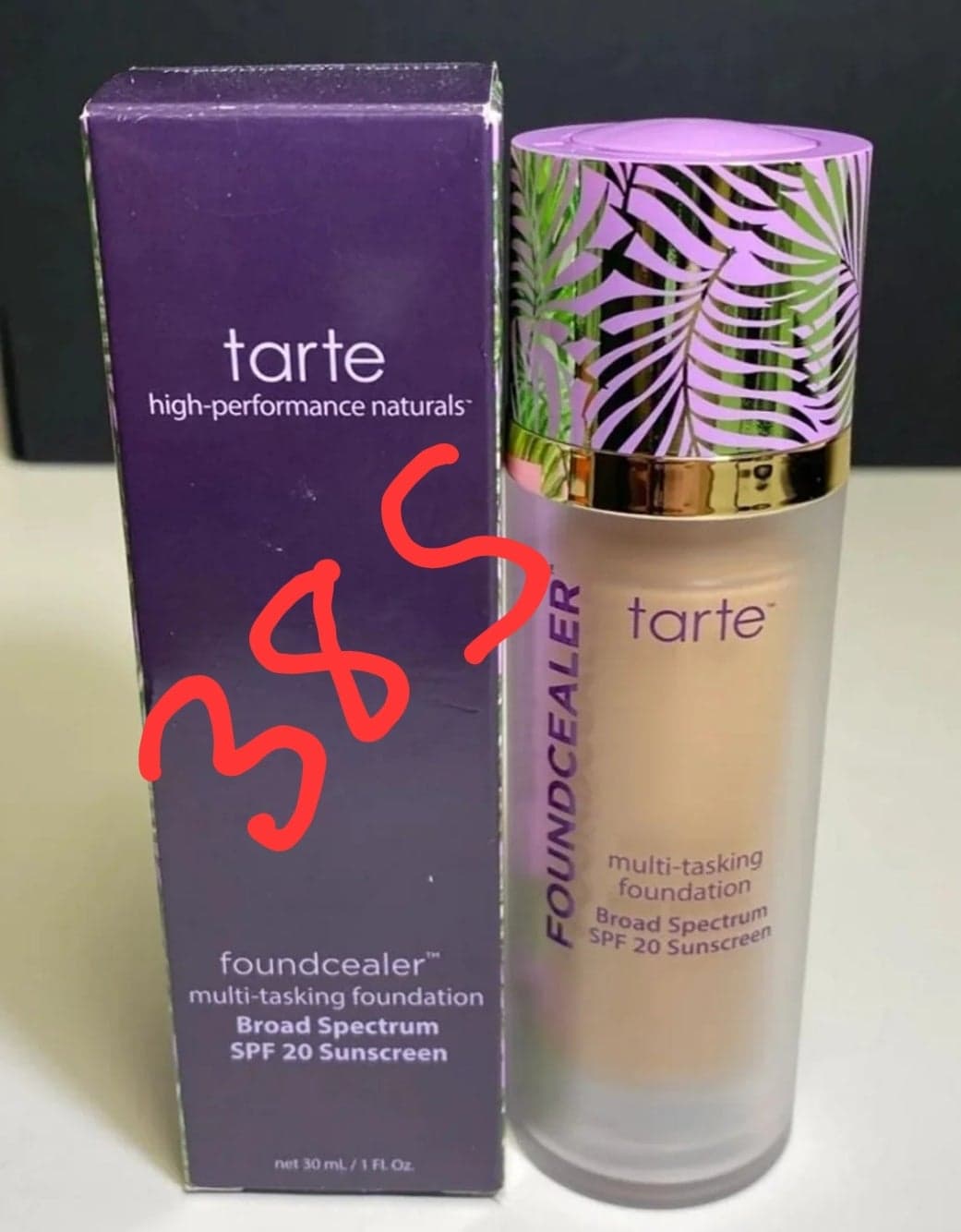 Tarte Babassu Foundcealer Skincare Foundation 38S Medium Tan Sand