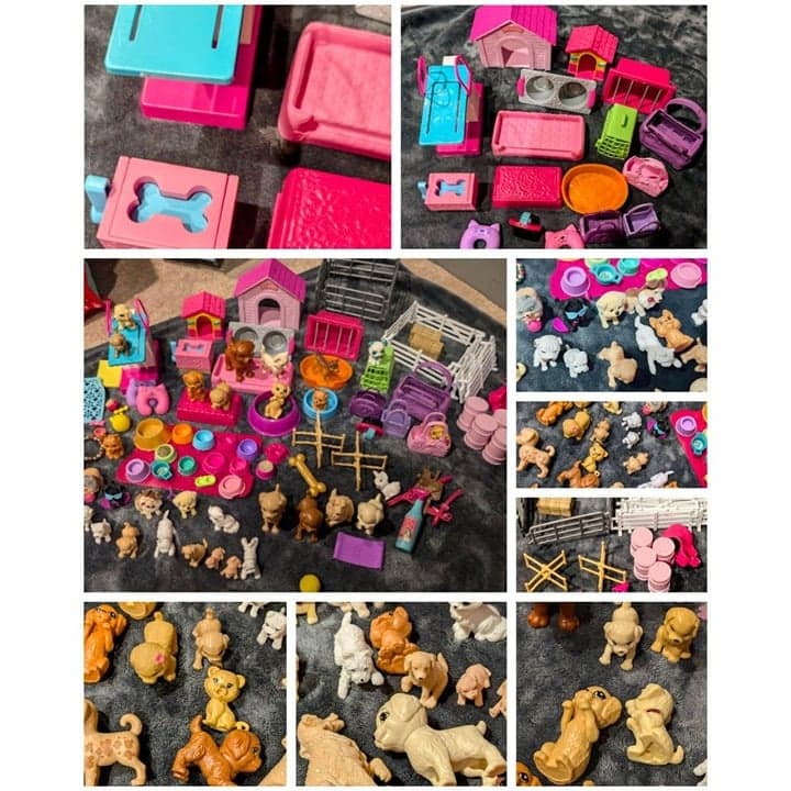 Barbie Doll Pet Playset Cats Dogs Park Kennels Fences Accessories