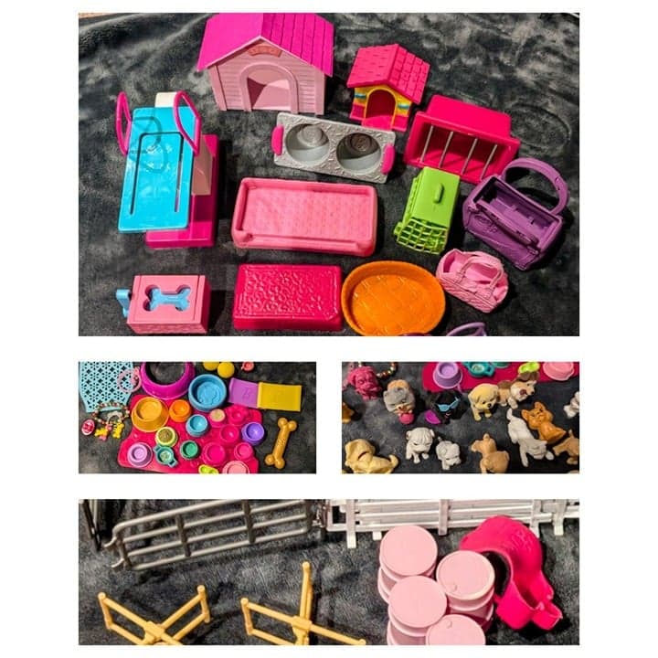 Barbie Doll Pet Playset Cats Dogs Park Kennels Fences Accessories - Thumbnail 7