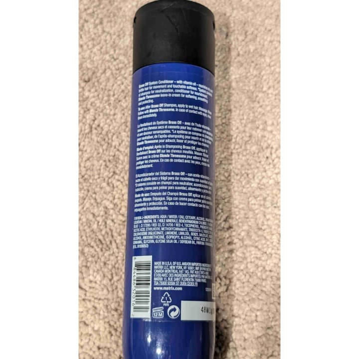 Matrix Blue Hydrating Nourishing Brass Off Conditioner 10.1 Oz - Thumbnail 2