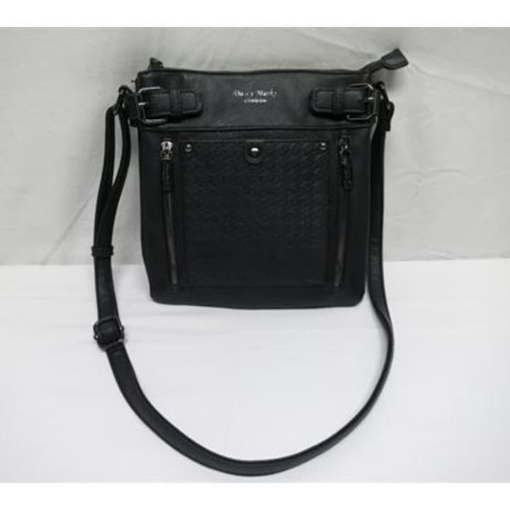 Darcy Marks London Vegan Black Leather Adjustable Strap Bag