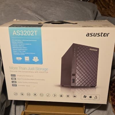 Asustor AS3202T 2-Bay NAS, USB 3.0, Gigabit Ethernet, HDMI, Windows/Mac/Linux - Image 1