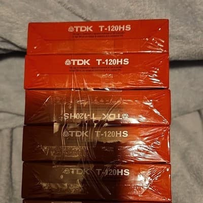 Lot of 6 TDK T-120 Minutes HS VHS Tapes 6 hour Premium Quality Blank Tapes - Thumbnail 5