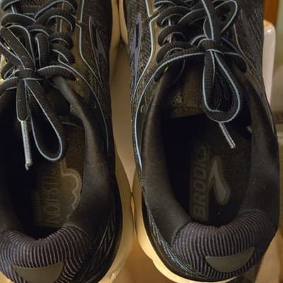 Brooks Ghost Men's Black Blue Mesh Running Shoes Athletic Low Top Lace Up - Thumbnail 3