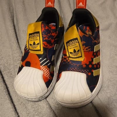adidas Originals Multicolor Slip-On Unisex Kids Low Top Colorblock Sneakers 10.5 - Image 1