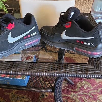 Nike Air Max Black Red White Men's Low Top Lace Up Athletic Sneakers Running - Thumbnail 6