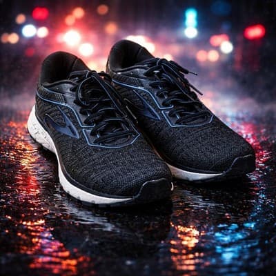 Brooks Ghost Men's Black Blue Mesh Running Shoes Athletic Low Top Lace Up - Thumbnail 5