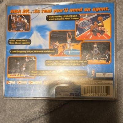 SEGA NBA 2K Multiplayer Sega Dreamcast Sports Manual Included E-Everyone 1999 - Thumbnail 2