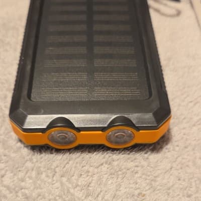 Xeternal Solar Charger Power Bank 20000mAh LED IP68 Compass USB Black/Orange - Thumbnail 5