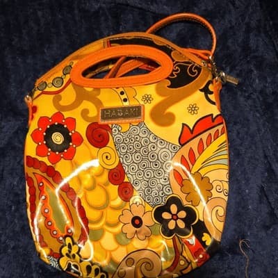Hadaki Floral Top Handle Bag Orange Yellow Multicolor Women’s - Image 1
