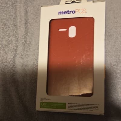 MetroPCS Red Gel Case for Alcatel OneTouch Fierce XL with Screen Protector - Thumbnail 2