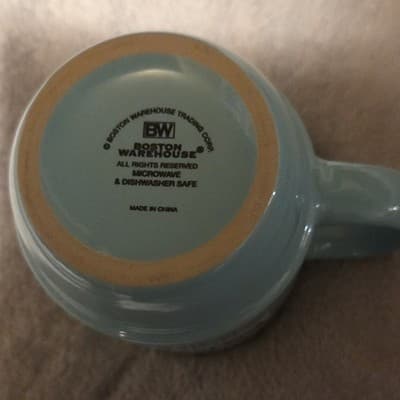 Boston Warehouse Light Blue Ceramic Coffee Mug - Novelty 'Grateful For His Love' - Thumbnail 3
