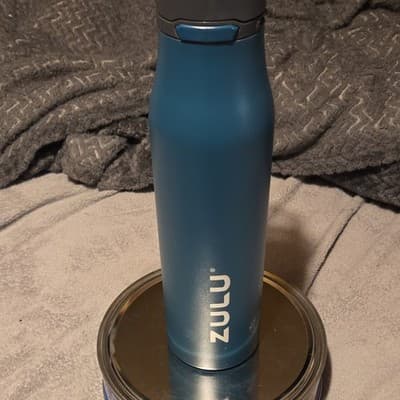 ZULU Blue Stainless Steel Water Bottle 26 oz Screw-on Lid Wide Mouth - Image 1