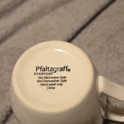 Pfaltzgraff EVERYDAY White Ceramic Coffee Mug - Novelty 'Pray Coffee Repeat' - Thumbnail 2