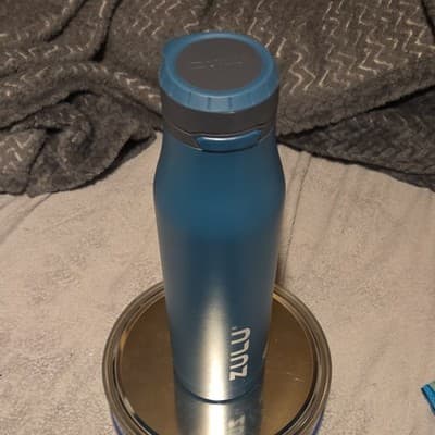 ZULU Blue Stainless Steel Water Bottle 26 oz Screw-on Lid Wide Mouth - Thumbnail 2