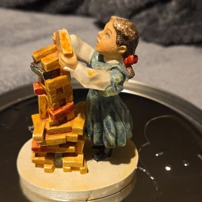 Sebastian Miniatures Girl Figurine Hand Painted Limited Edition Ceramic - Image 1
