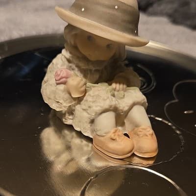 Enesco Kim Anderson Porcelain Girl Figurine Matte Finish 1995 Collectible - Image 1