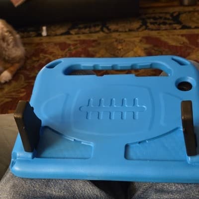 SEYAS Blue Silicone Stand Case with Handle for Tablet, Integrated Stand - Thumbnail 2