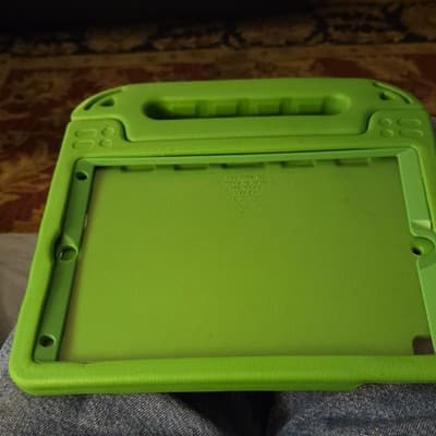 Green Rugged Rubber Tablet Case with Handle, Impact Resistant - Image 1