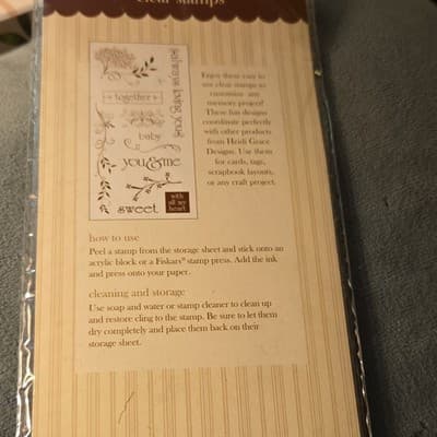 Heidi Grace Designs Clear Acrylic Cling Stamps Words & Phrases Flowers & Plants - Thumbnail 2