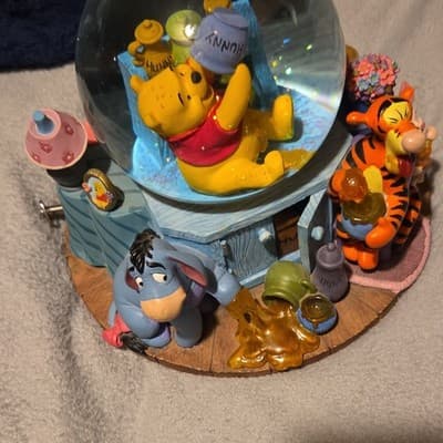 Disney Winnie the Pooh 1993 Snow Globe Tigger Eeyore Collectible Friends Decor - Image 1