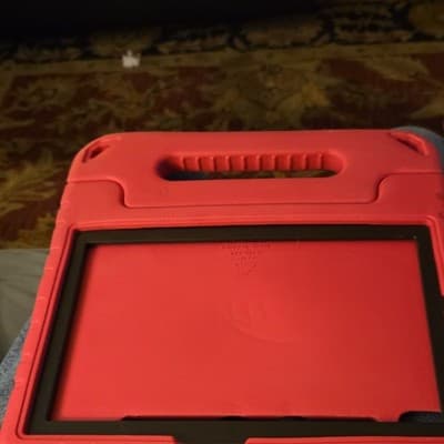 ZIVA Red Rugged Silicone Tablet Case with Handle, Stand, Shockproof - Image 1
