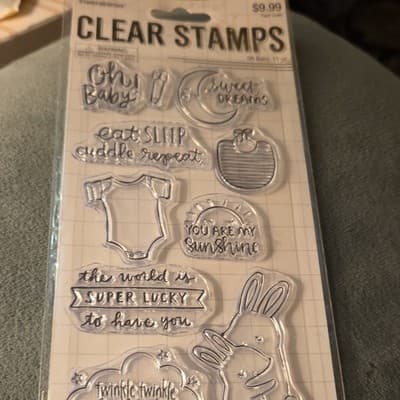 Stampabilities Clear Cling Stamps Oh Baby Babies & Children 11 pc Set - Image 1