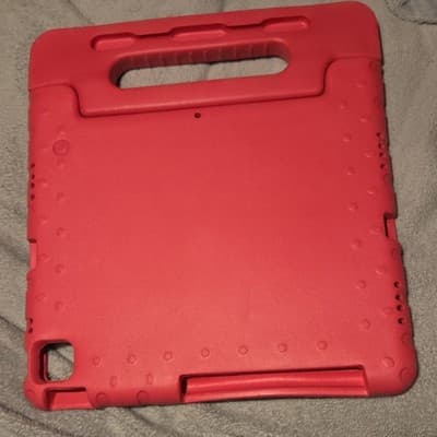 Red Silicone Stand Case with Handle for Tablet, Integrated Stand - Thumbnail 2