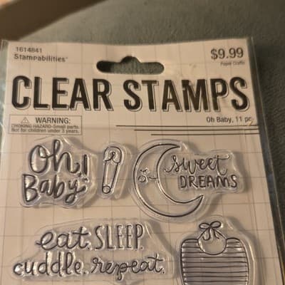 Stampabilities Clear Cling Stamps Oh Baby Babies & Children 11 pc Set - Thumbnail 3