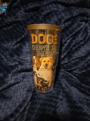 Tervis Tumbler Dogs Cheaper Than Therapy 24oz Insulated Cup - Image 1