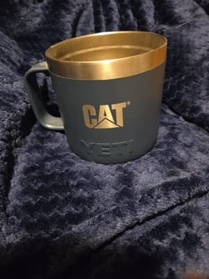 Stainless Steel Coffee Tumbler Yeti With Catipillar Logo - Thumbnail 4