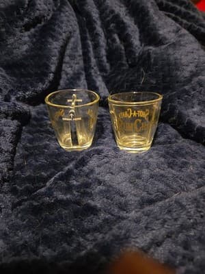 Rum Chata Shot-A-Chata Divided Shot Glass Barware A Pair - Image 1