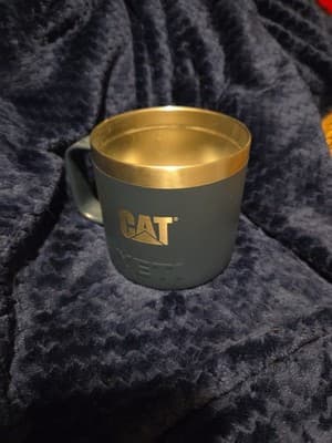 Stainless Steel Coffee Tumbler Yeti With Catipillar Logo - Image 1