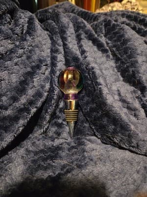 Glass Wine Bottle Stopper Multiple Colored Stoppers Decorative - Image 1