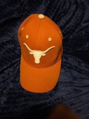Captivating Headgear Texas Longhorns Mens Cap One Size Orange Stretch Fitted Hat - Image 1
