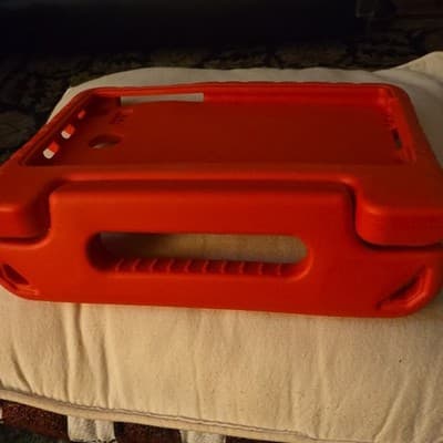 Orange Rugged Silicone Tablet Case with Handle, Stand, Shockproof - Thumbnail 4