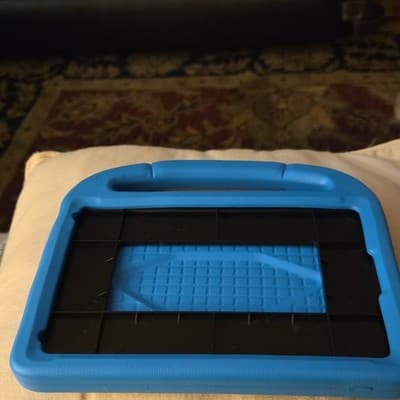 Blue Rugged Silicone Tablet Case with Handle, Stand, Shockproof - Image 1