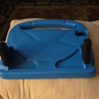 Blue Rugged Silicone Tablet Case with Handle, Stand, Shockproof - Thumbnail 3
