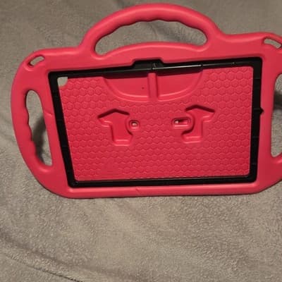 Pink EVA Stand Case with Handle for Tablet, Integrated Stand, Shockproof - Thumbnail 4