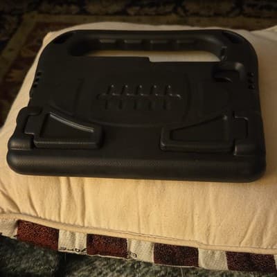 Black Silicone Stand Case with Handle for Tablet, Integrated Stand, Freestanding - Thumbnail 2